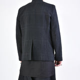 3B LM142 Linen/Cotton Regular Fit Jacket Black