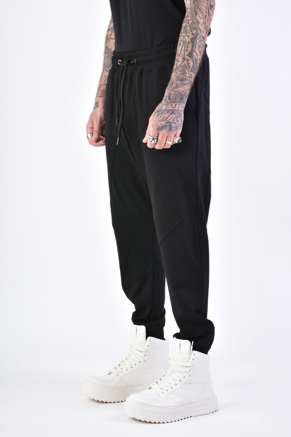 Stretch Regular Fit Pants Black