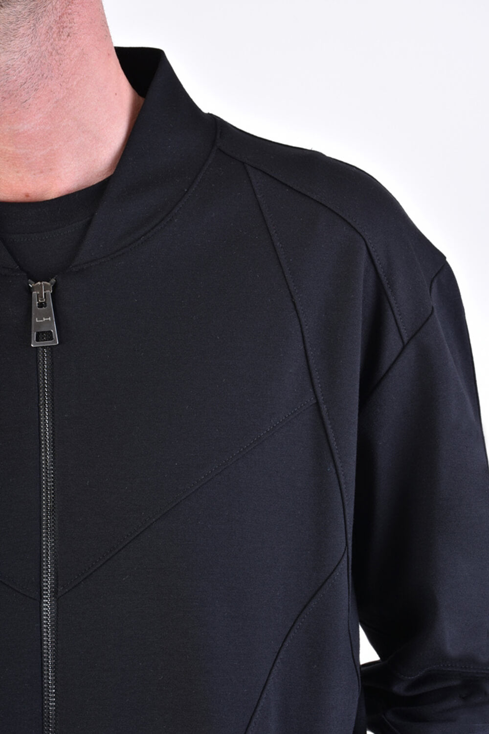 Zip-Up Bomber Jacket Black