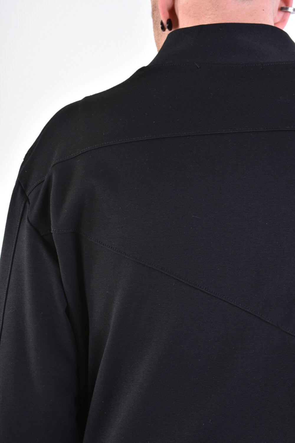 Zip-Up Bomber Jacket Black