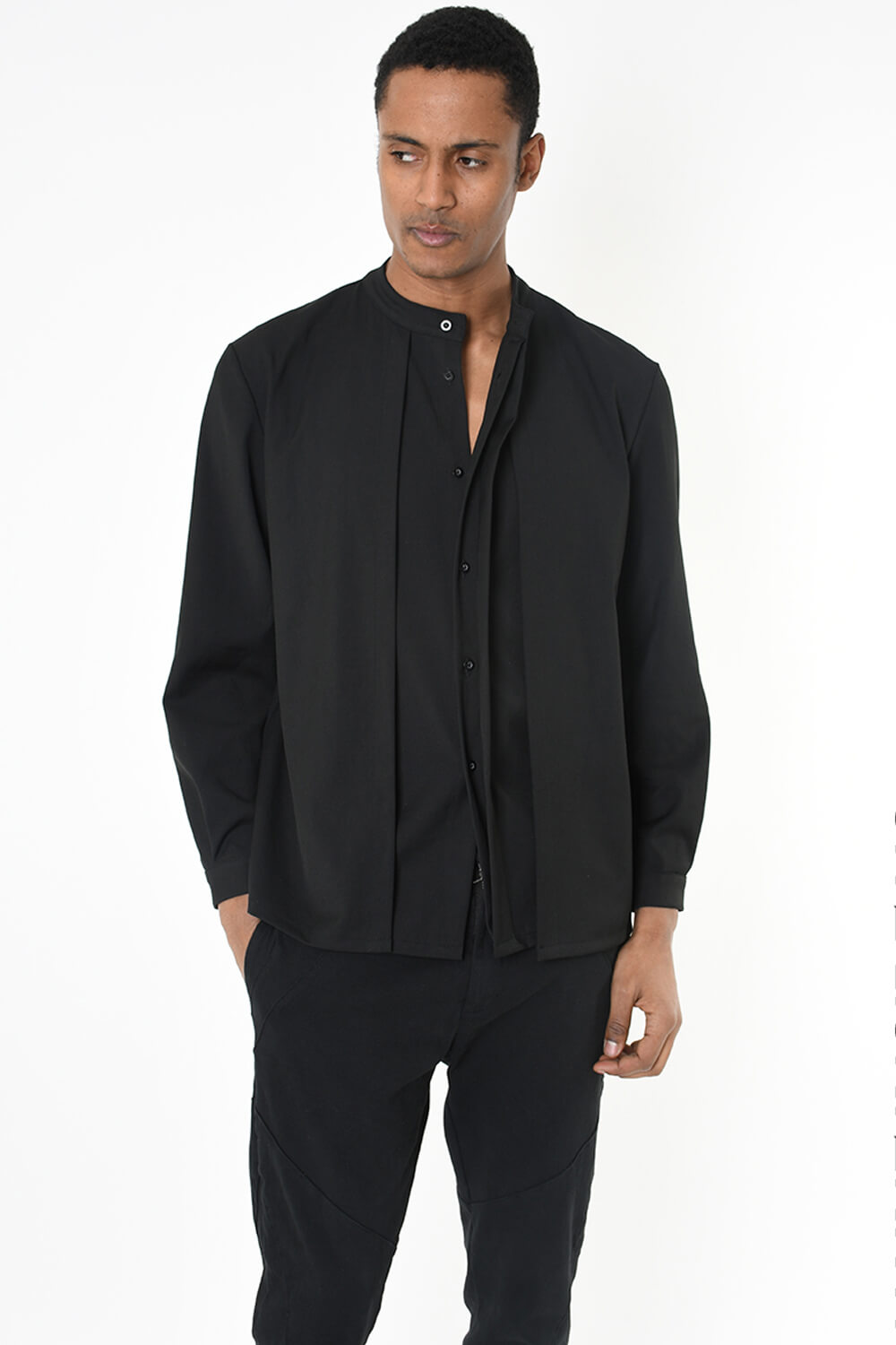 Regular Fit Stretch Shirt Black