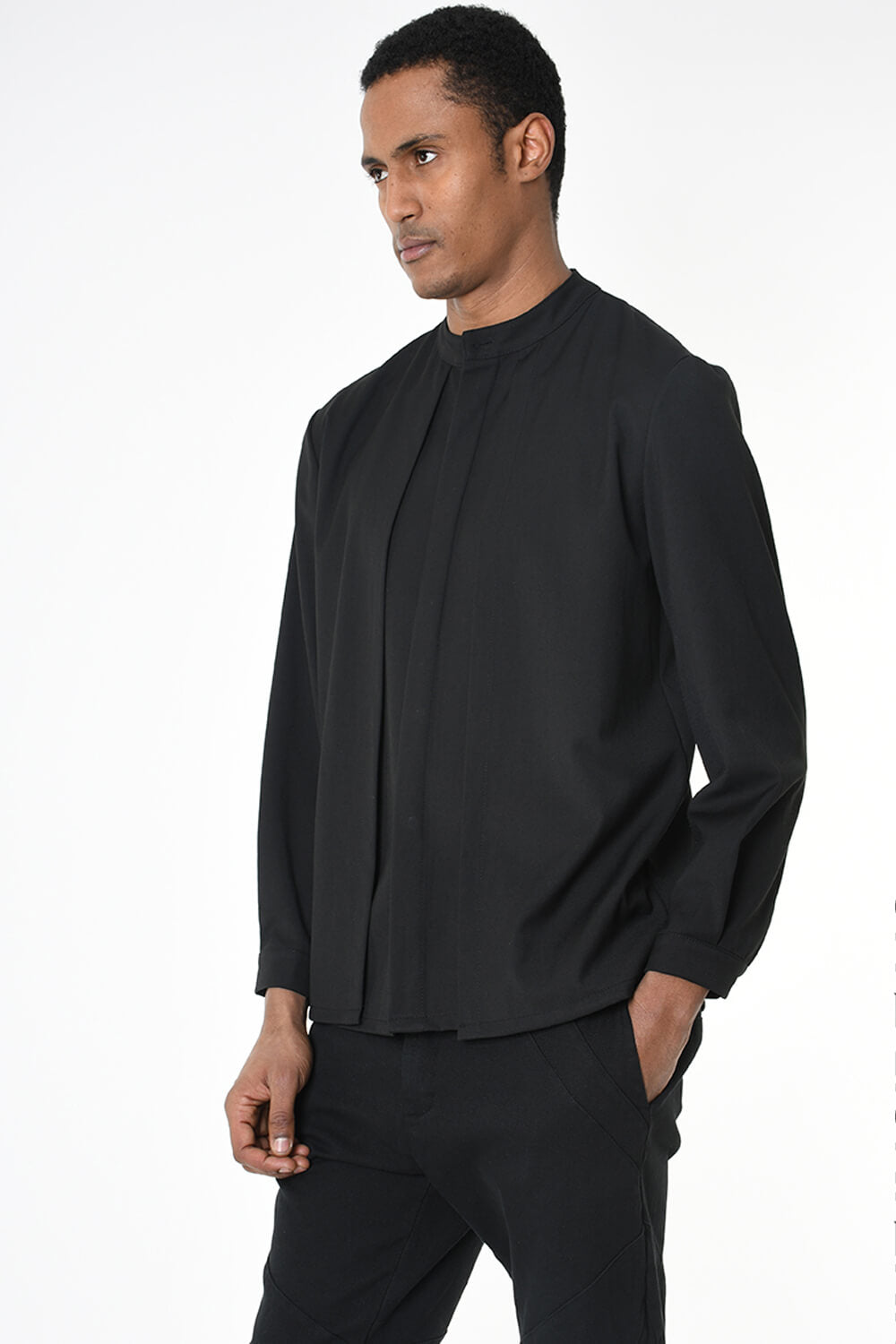 Regular Fit Stretch Shirt Black