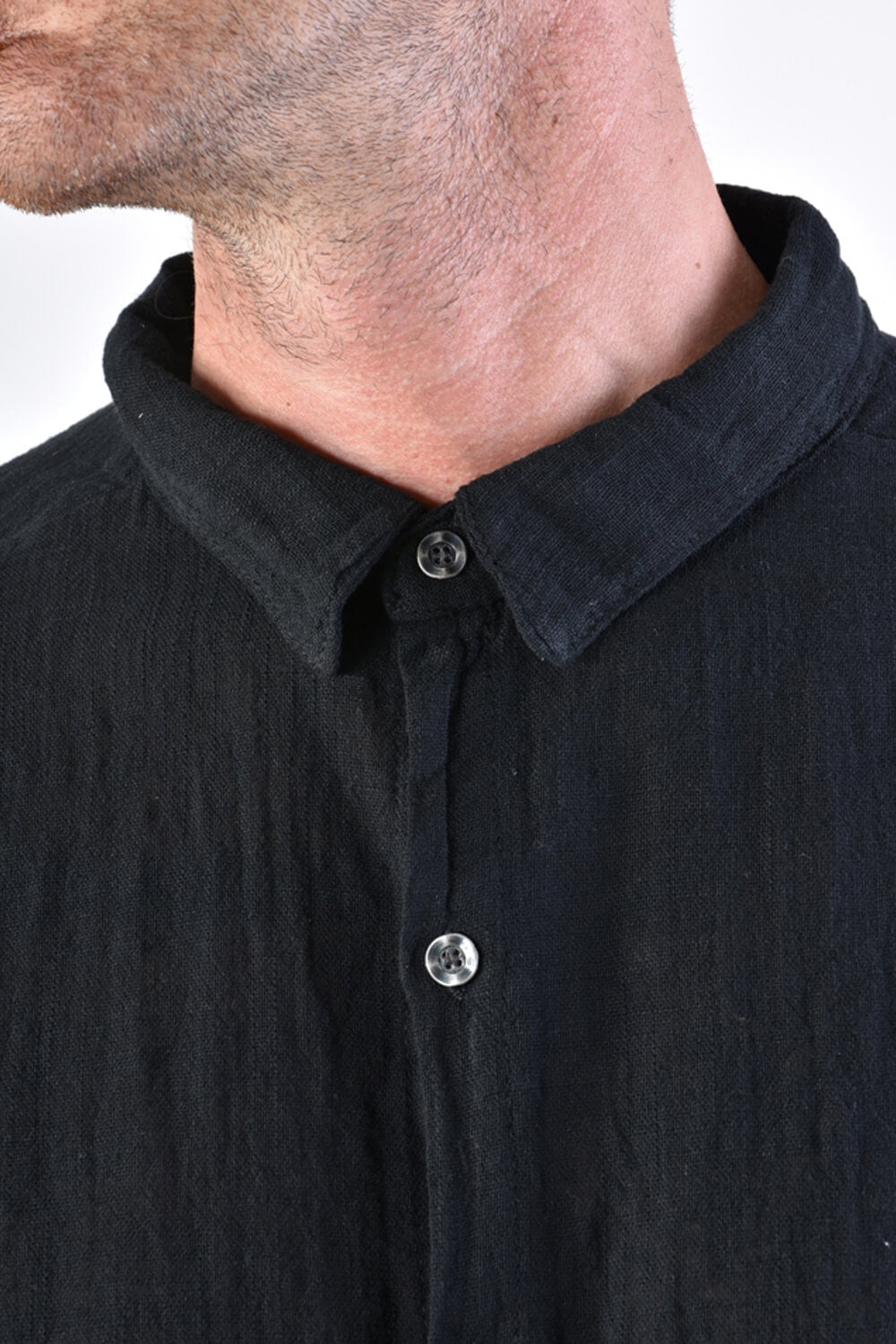 Gauze Cotton Shirt Black