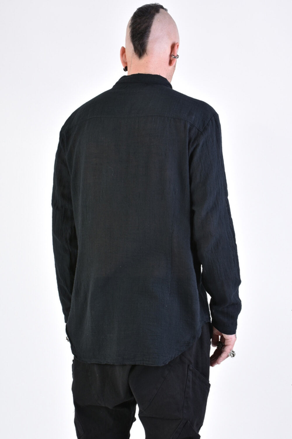 Gauze Cotton Shirt Black