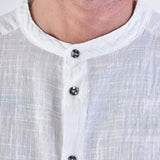 3V LM118 L/S Button-Up Cotton Shirt White