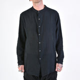 3V LM118 L/S Button-Up Cotton Shirt Black