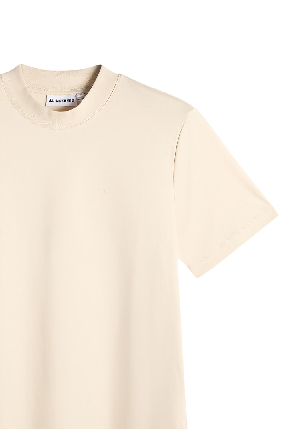Ace Mock Neck T-Shirt Cream