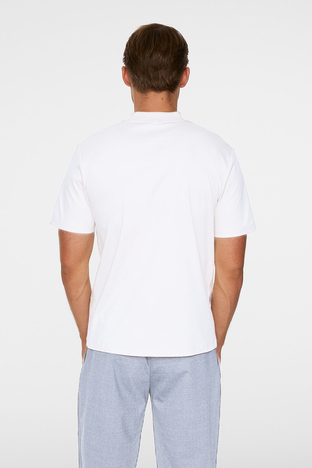 Ace Mock Neck T-Shirt White