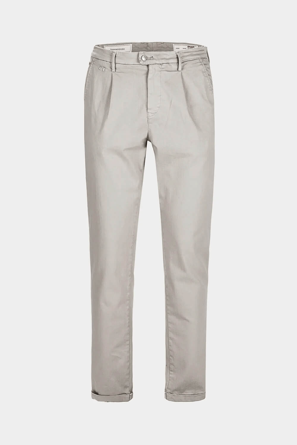 Alberto Soft Dye Chino Trouser Light Grey