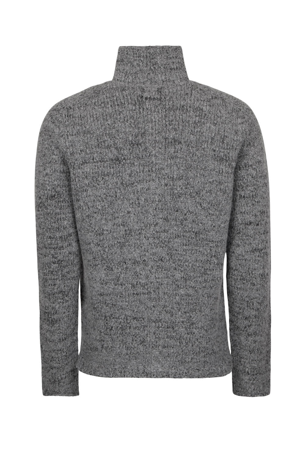 Alpaca Virgin Wool Button-Up Cardigan Charcoal/Grey