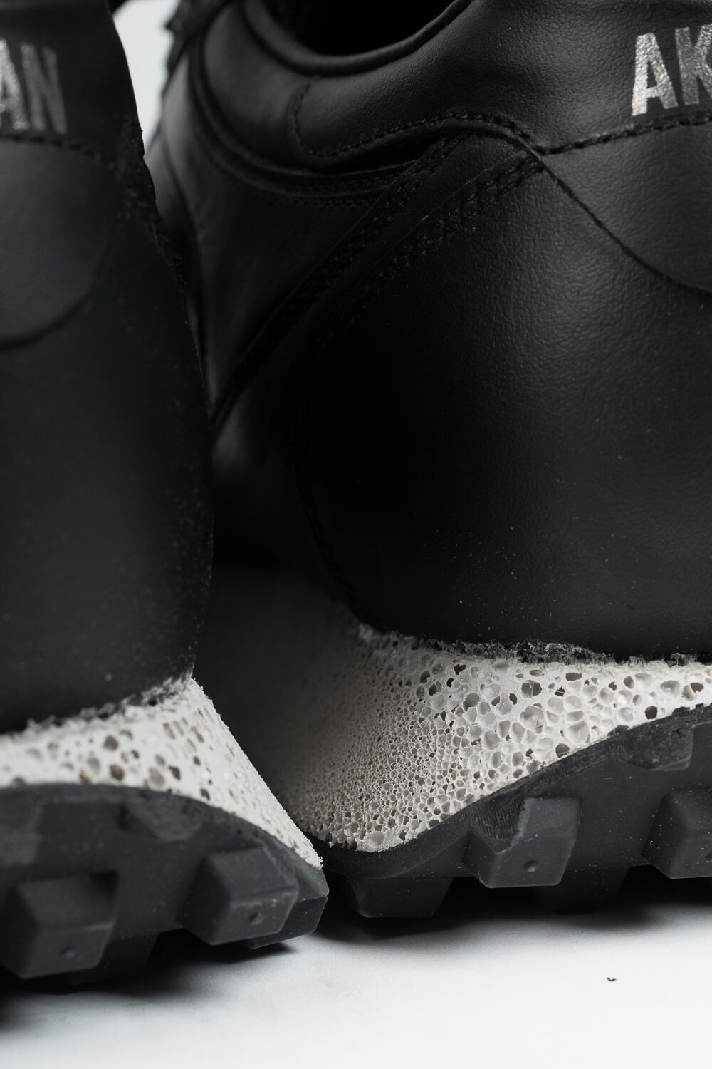 Atena Calf Italian Leather Sneaker Black/Grey