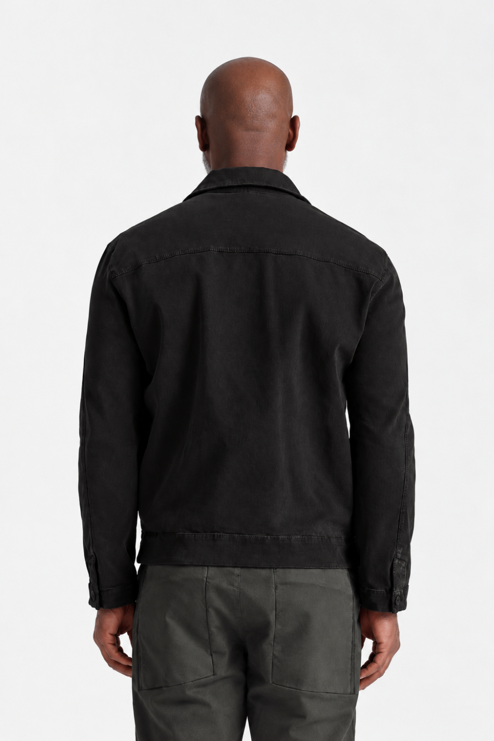 Regular-Fit Tencel & Stretch Modal Overshirt Black