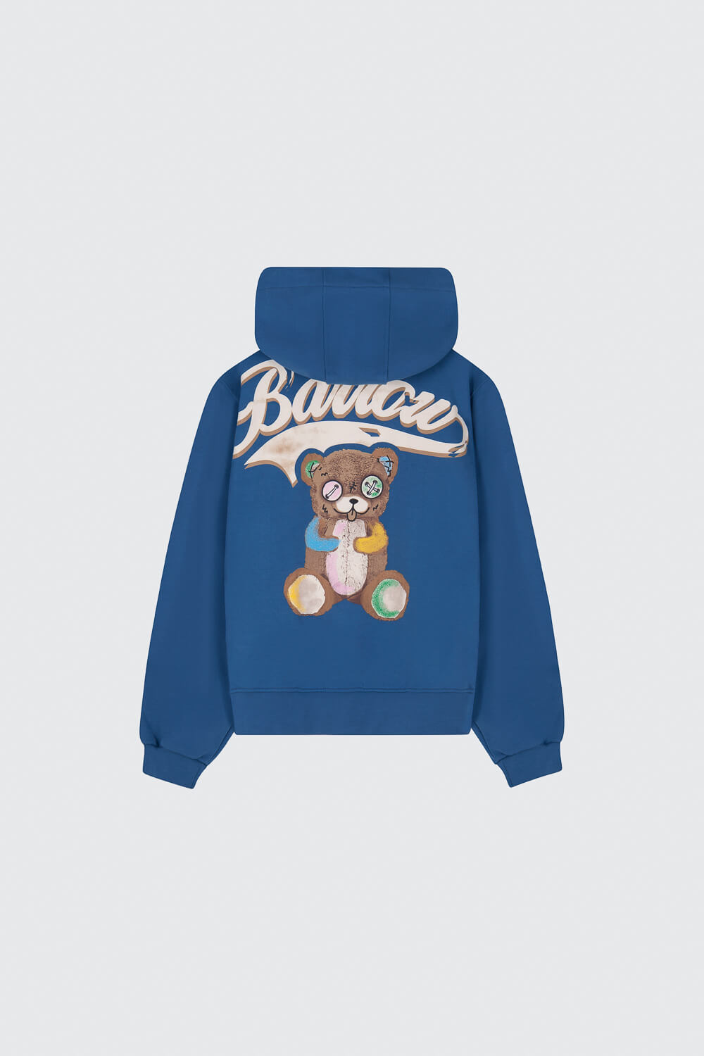 Barrow Bear Print Hoodie Blue