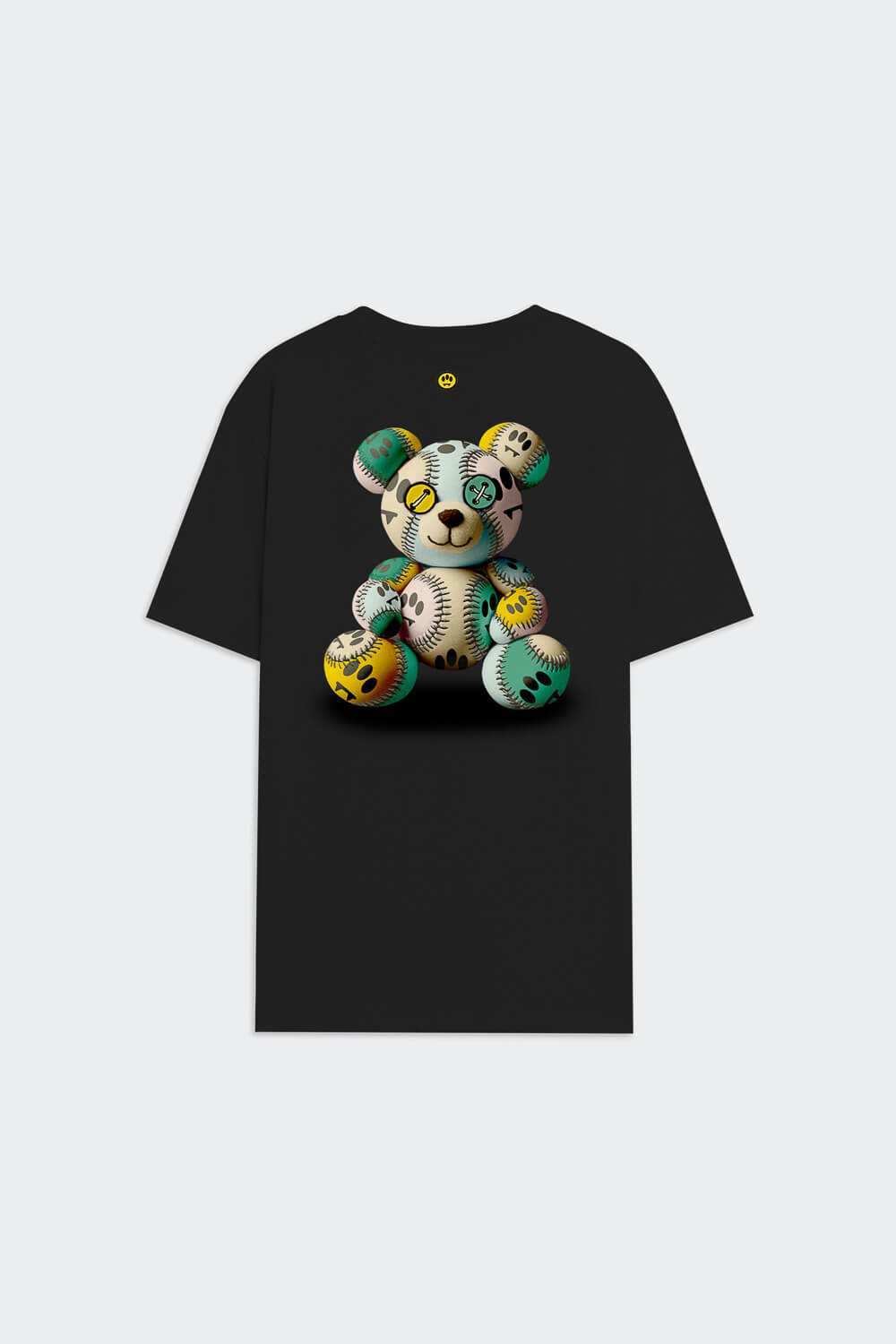 Barrow Multicoloured Bear Jersey T-Shirt Black
