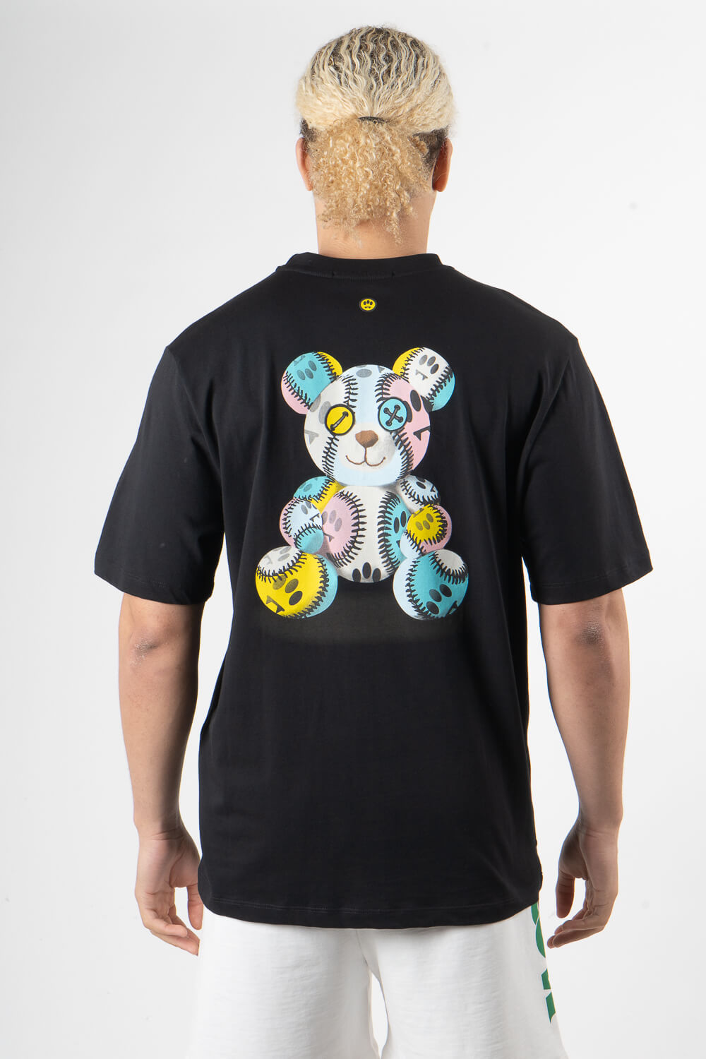 Barrow Multicoloured Bear Jersey T-Shirt Black
