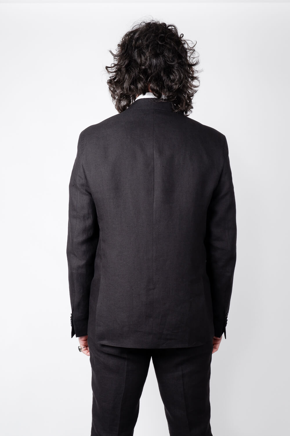 Star Napoli Linen Blazer Black