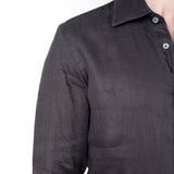 State Soft L/S Linen Shirt Black