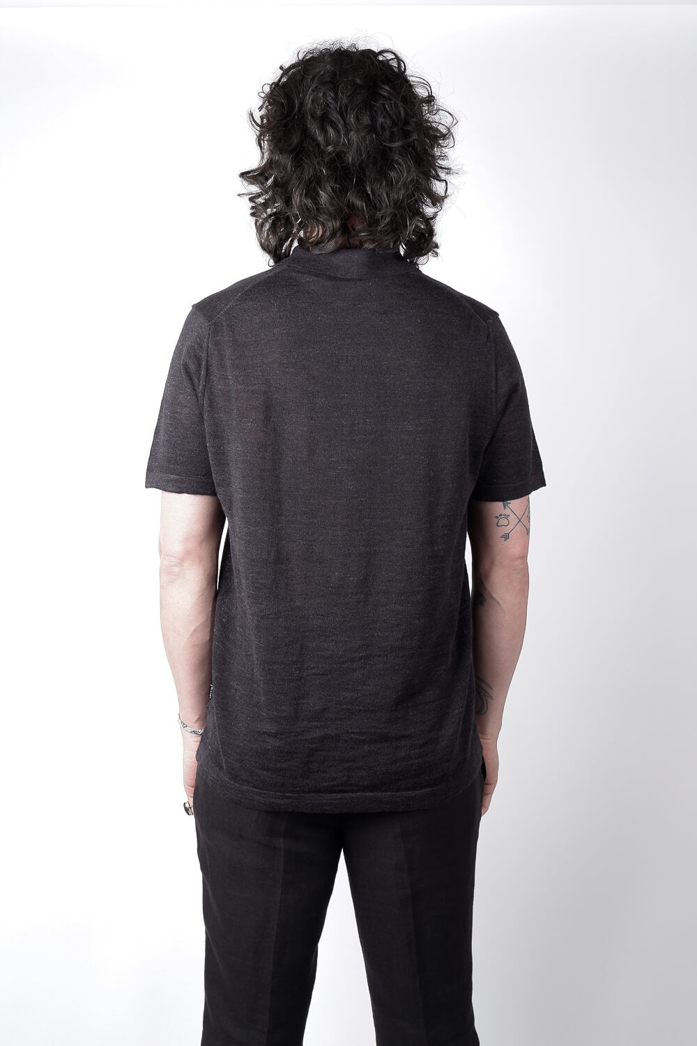 Linen Rico Polo Black