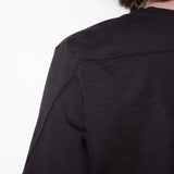 Textured Detail Cotton T-Shirt Black