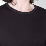 Textured Detail Cotton T-Shirt Black