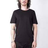 Textured Detail Cotton T-Shirt Black