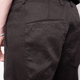 Regular Fit Cotton/Linen Chinos Black