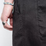 Regular Fit Cotton/Linen Chinos Black