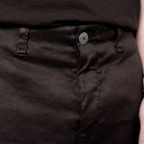 Regular Fit Cotton/Linen Chinos Black