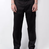 Regular Fit Cotton/Linen Chinos Black