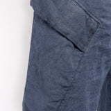 Linen Cargo Shorts Blue