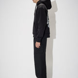 Blurred Back Logo Heavy Jersey Hoodie Black