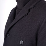 Boiled Wool Button-Up Blazer Black