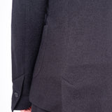 Boiled Wool Button-Up Blazer Black