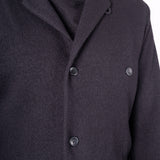 Boiled Wool Button-Up Blazer Black