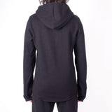 Boiled Wool Hoodie Black