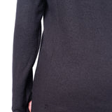 Boiled Wool Hoodie Black