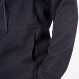 Boiled Wool Hoodie Black