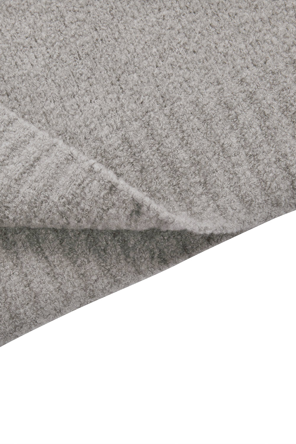 Boiled Wool Round Neck Sweater Light Grey