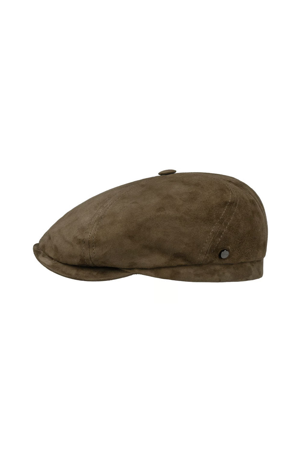 6 Panel Goat Suede Cap Brown