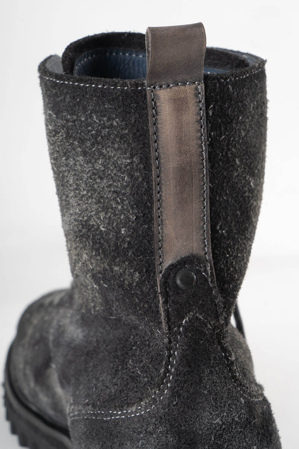 Brushed Suede Leather Hicker Boot Grey