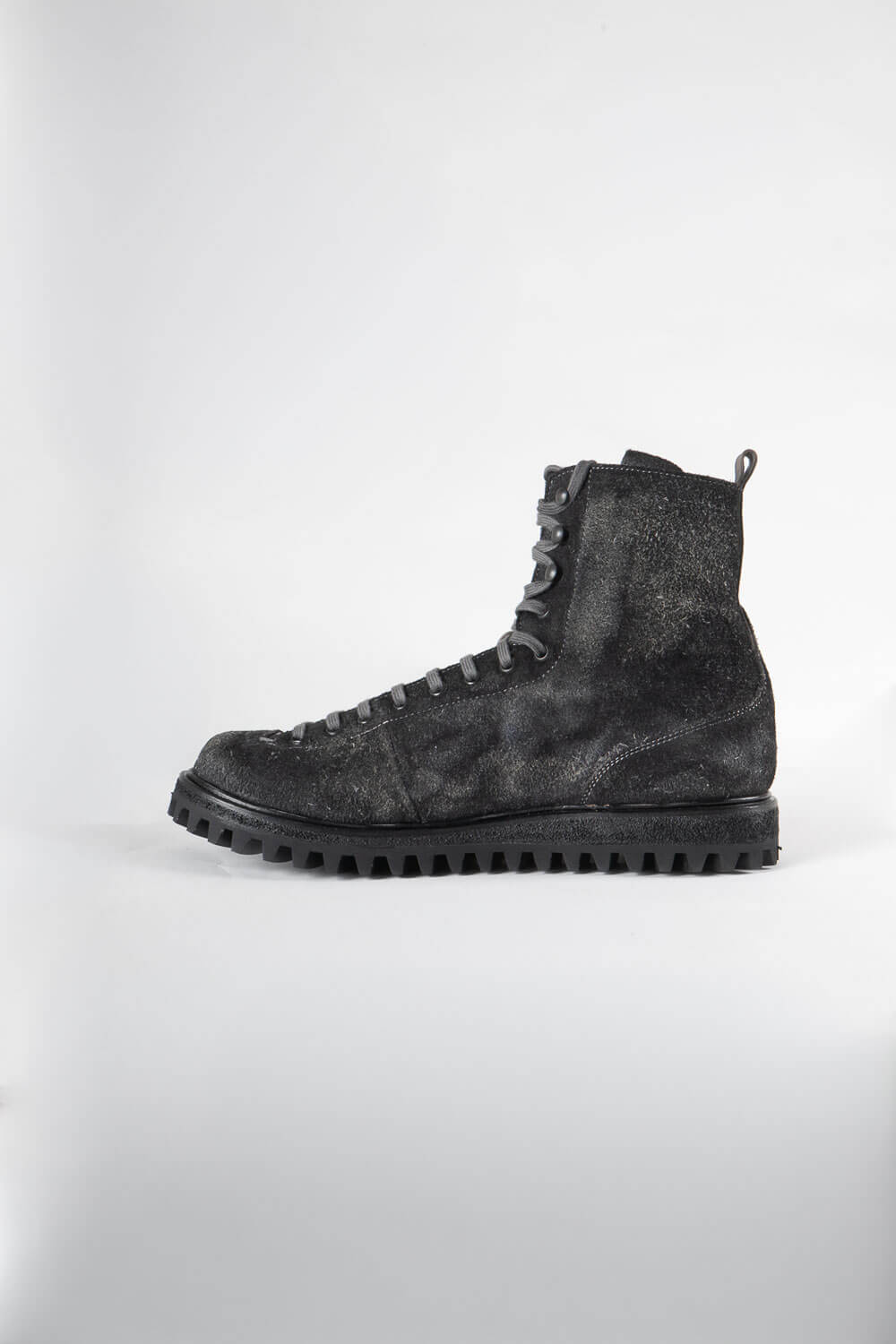 Brushed Suede Leather Hicker Boot Grey