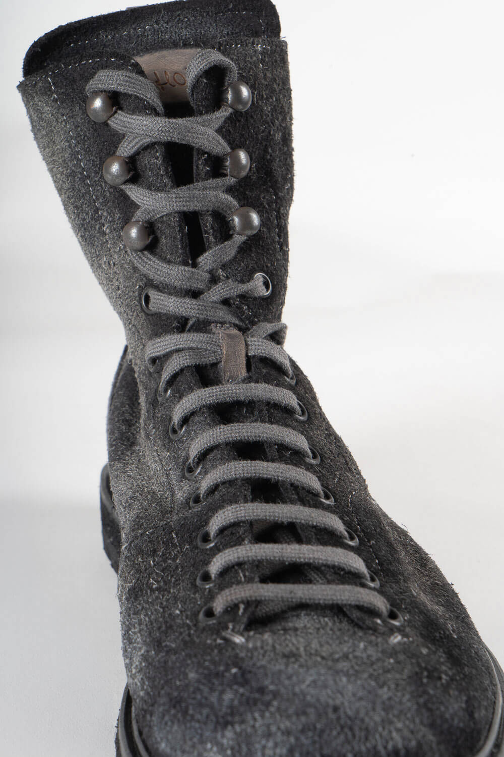 Brushed Suede Leather Hicker Boot Grey