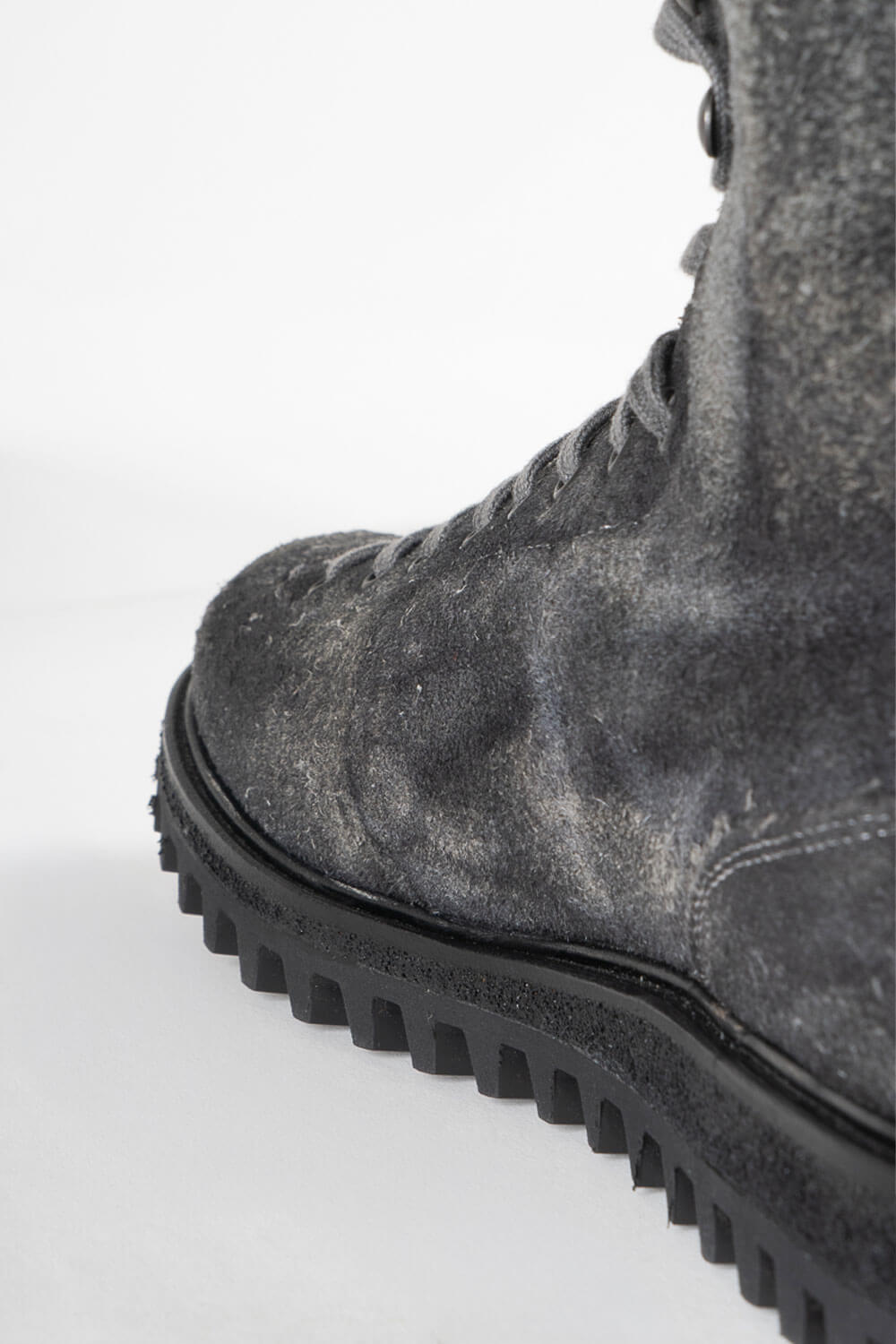 Brushed Suede Leather Hicker Boot Grey