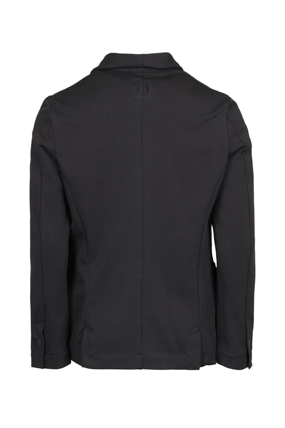 Button-Up Front Pocket Velvet Blazer Black