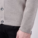 Button-Up Capri Italian Wool L/S Knit Grey