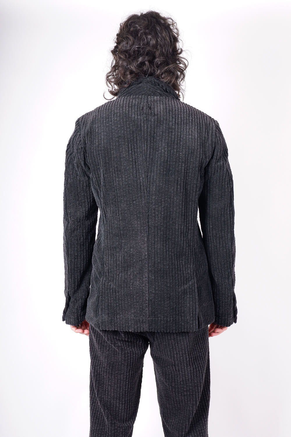 Button-Up Corduroy Jacket Charcoal