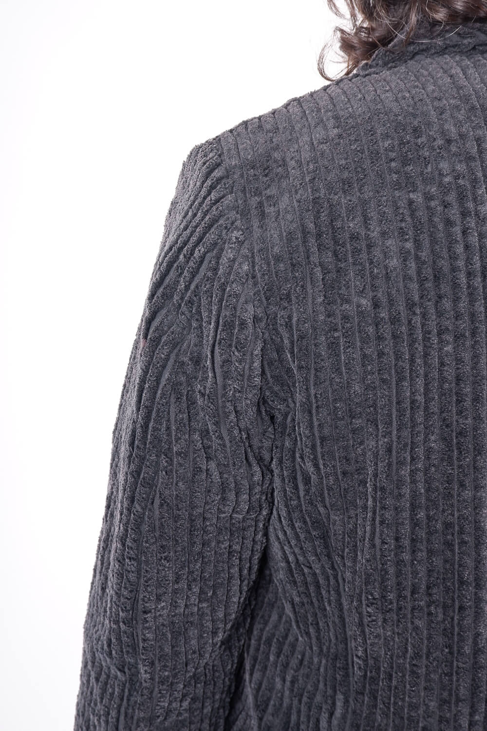 Button-Up Corduroy Jacket Charcoal