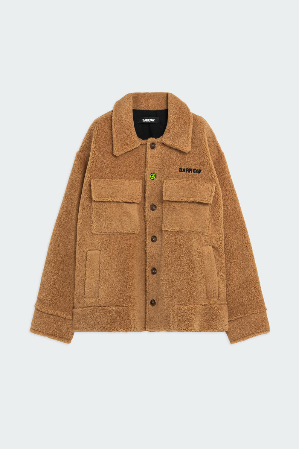Button-Up Fleece Bear Jacket Camel