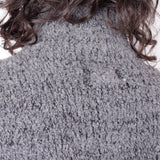 Button-Up High Collar Wool Cardigan Grey/Black