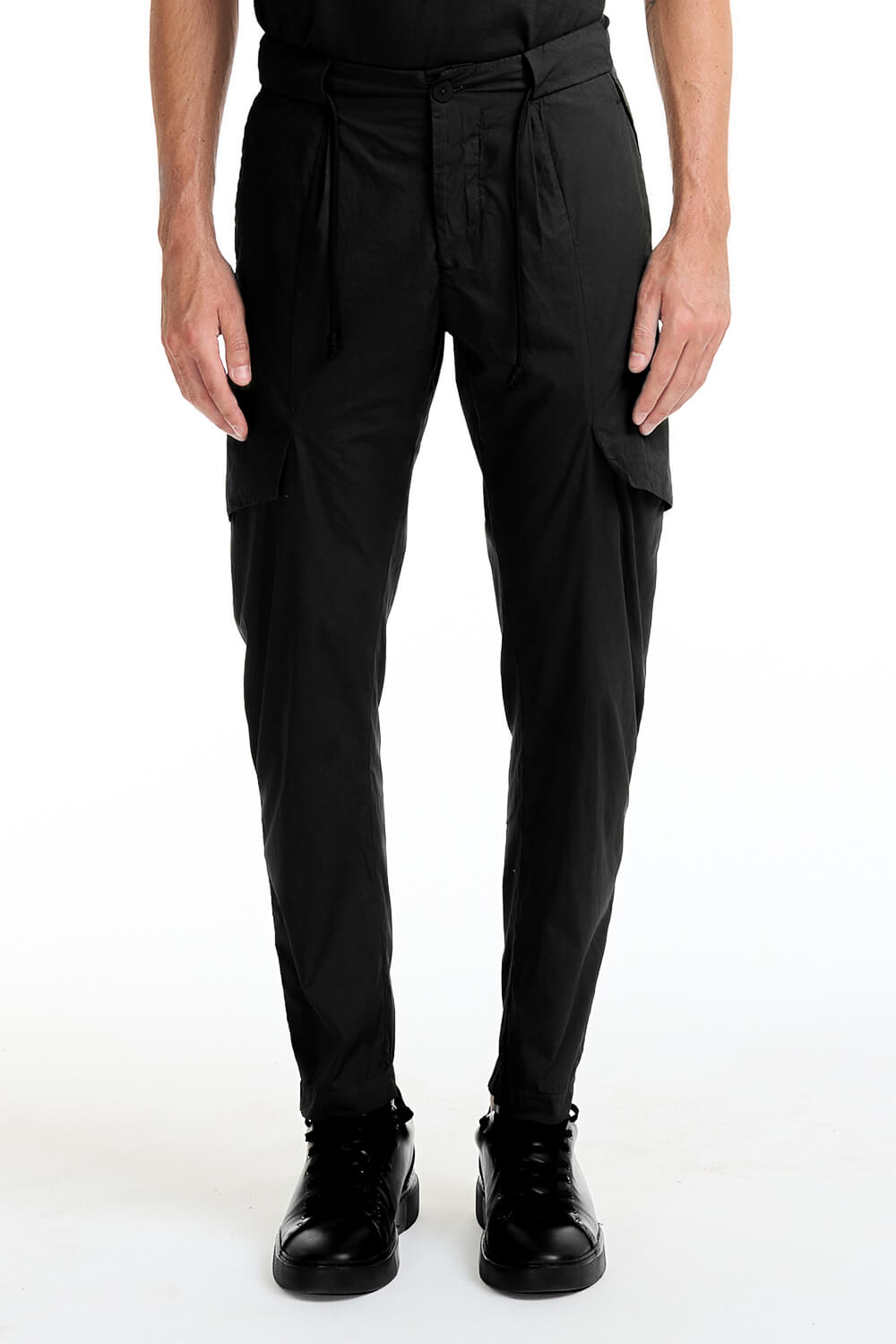Lightweight Cargo Cotton Trouser Black